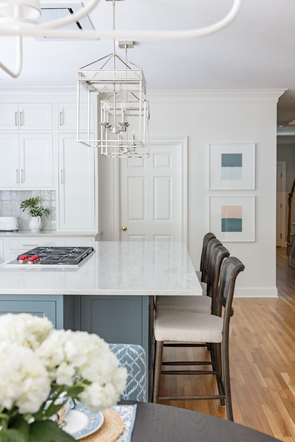 large-kitchen-island-stainless-range