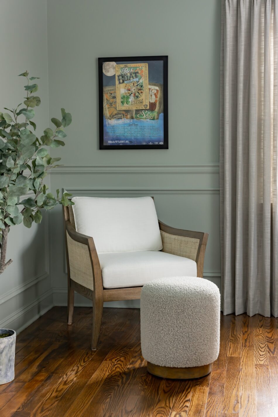 living-room-accent-chair-and-round-ottoman-footstool