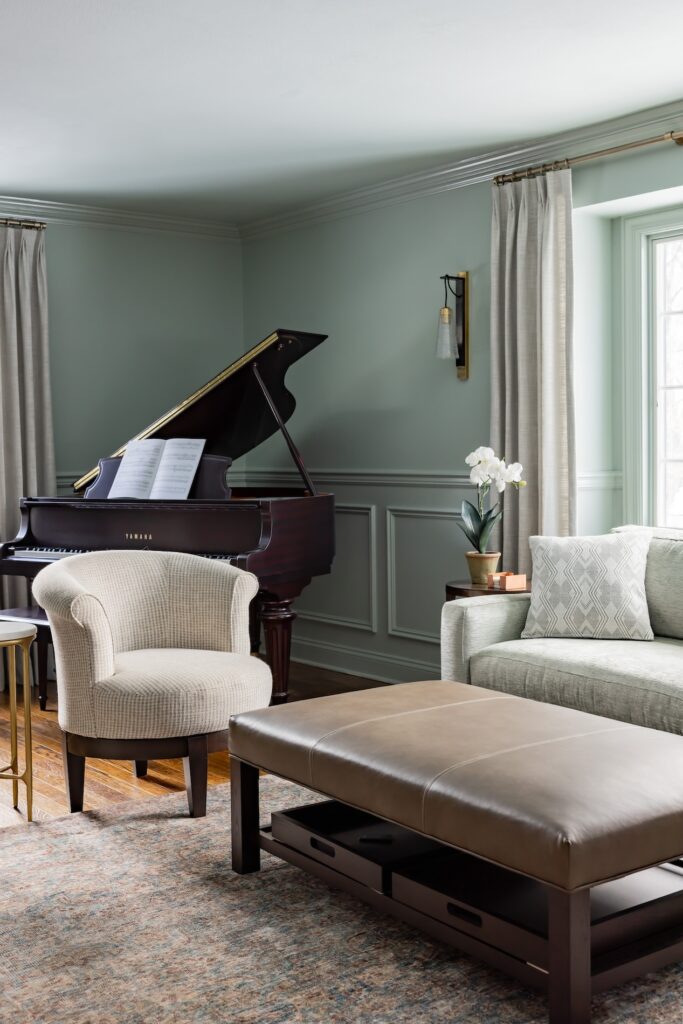 Interior designer creating comprehensive room plan before furniture selection